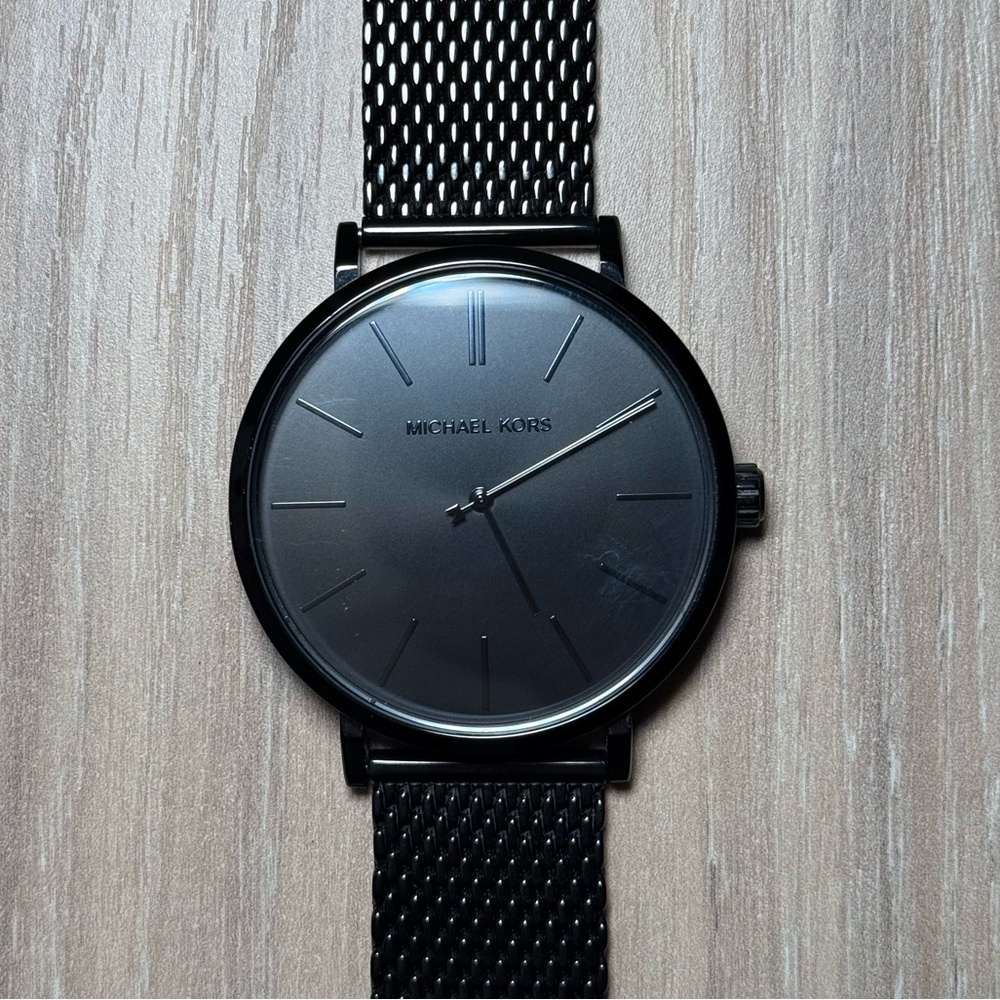 Michael Kors Black Mesh Strap Watch
